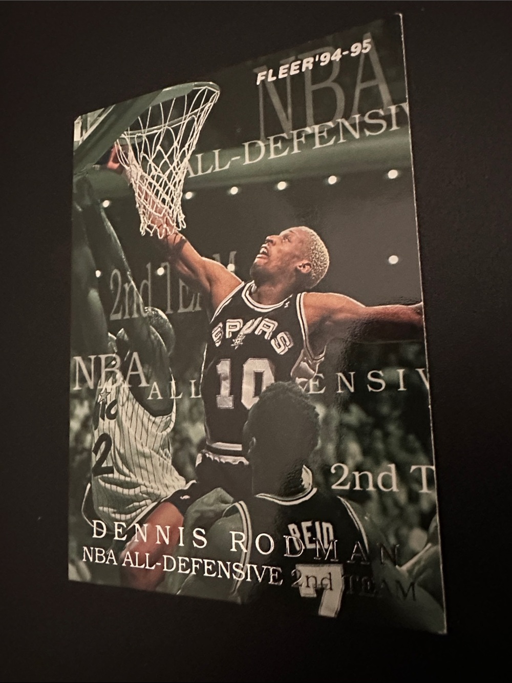 1994-95 FLEER #9 DENNIS RODMAN NBA ALL-DEFENSIVE TEAM MINT RARE VINTAGE COLLECT!